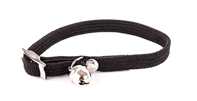 Halsband kat elastisch nylon zwart