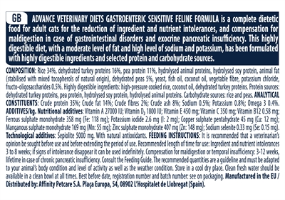 Advance veterinary cat gastro sensitive
